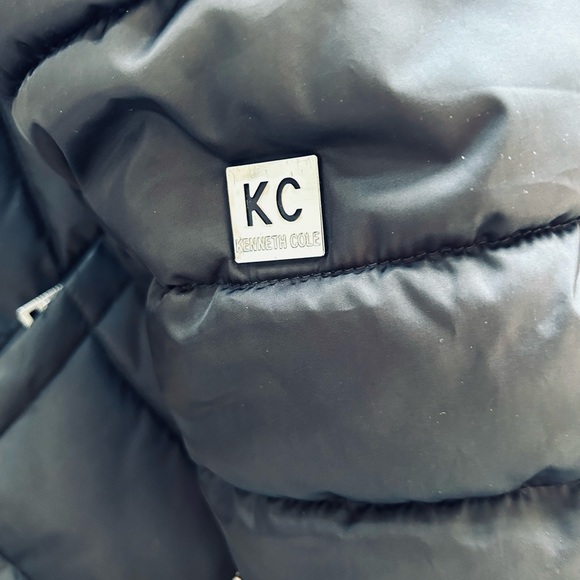 Kenneth Cole Reaction black puffer stadium coat. Size L. - Picture 4 of 10